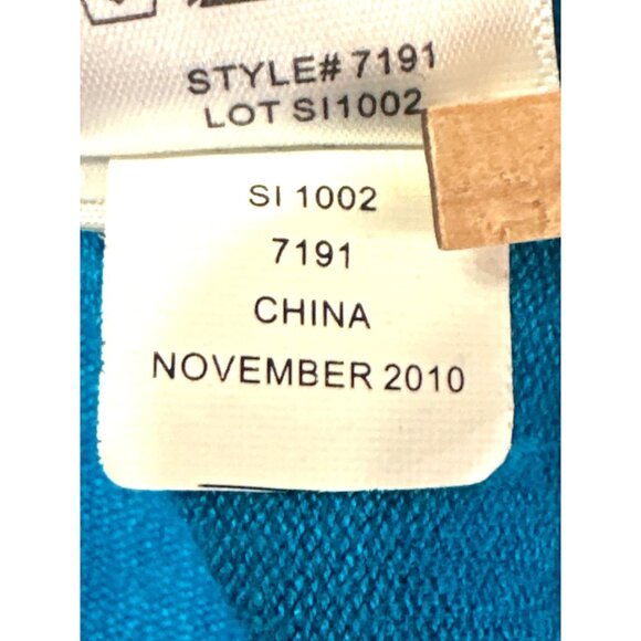 Ronni Nicole Medium Blue Cropped Cardigan Sweater V Neck Lightweight Knit Top - Picture 12 of 12